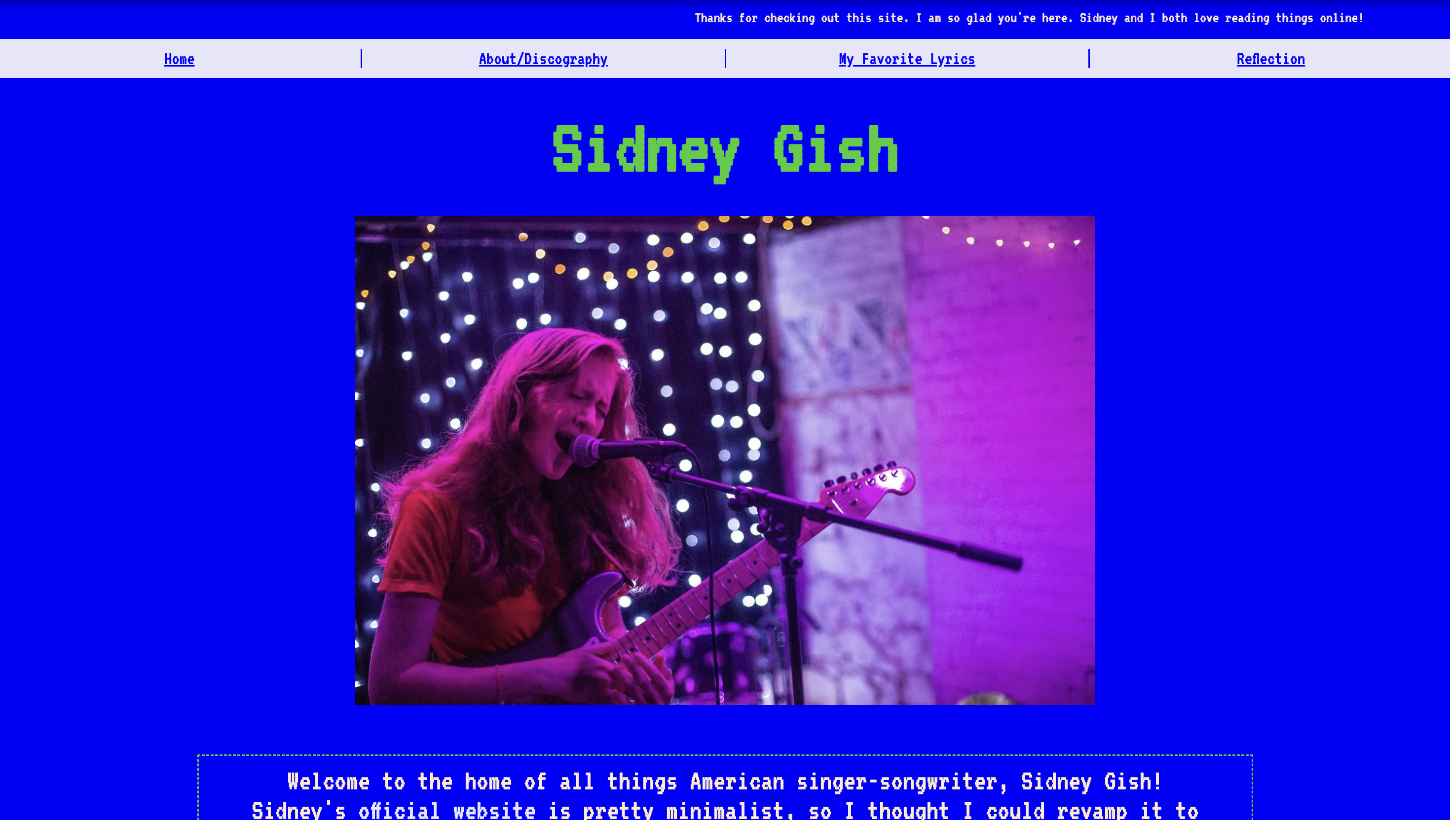 HTML Site-Musician Site Redesign